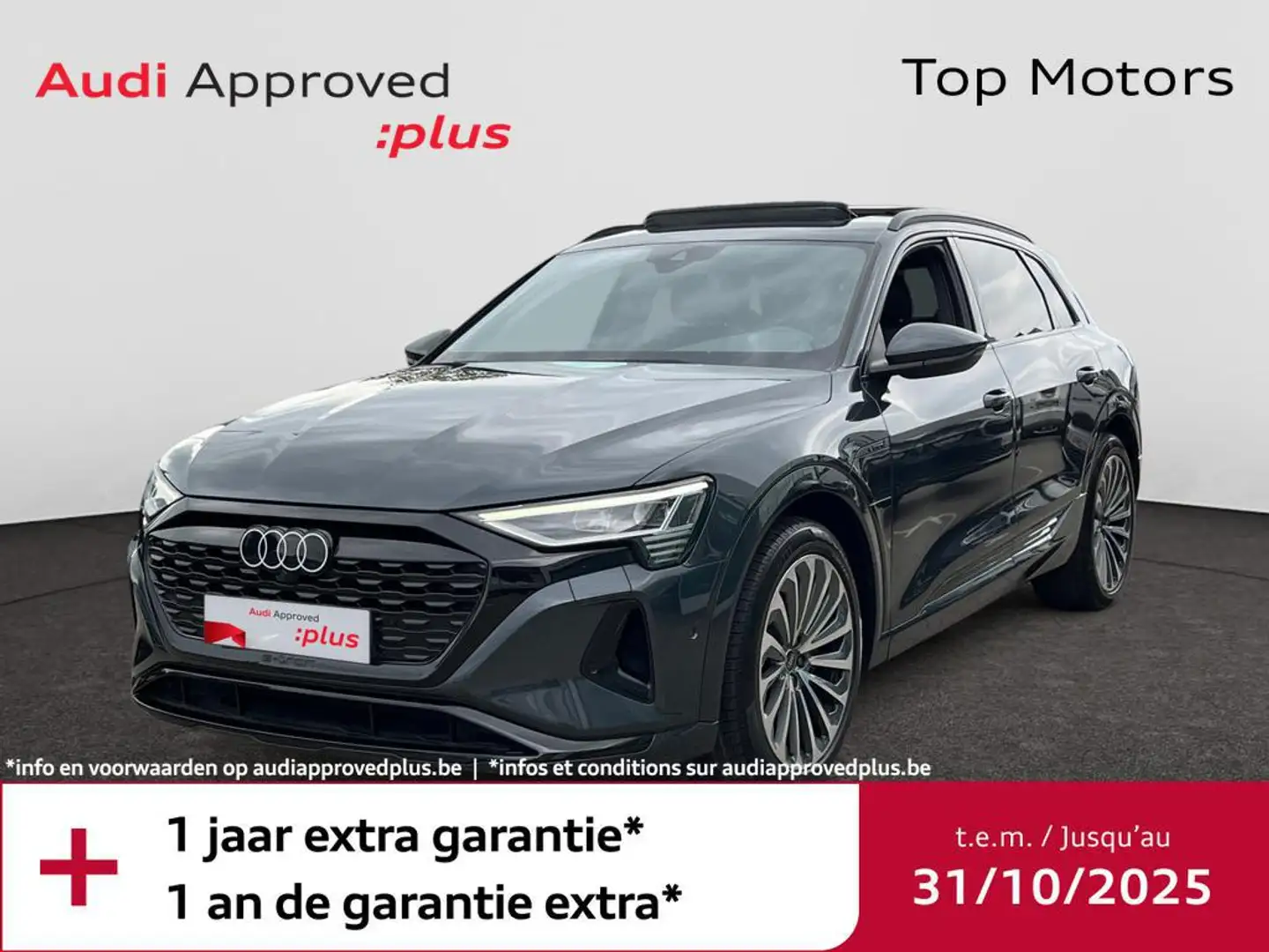 Audi Q8 e-tron 2J GAR*55*GROTE BATTERIJ*PANODAK*CARPLAY*LUCHTVERING*TOPWAY.BE Gris - 1
