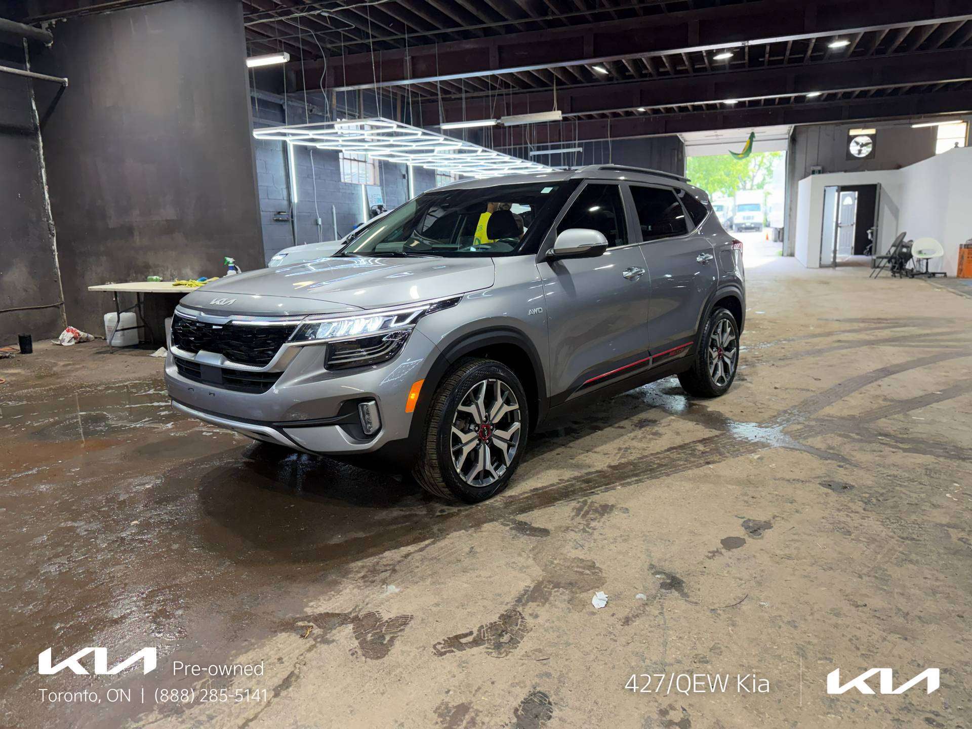 Gray 2023 Kia Seltos SUV / Crossover All-Wheel Drive 7-Speed Automatic