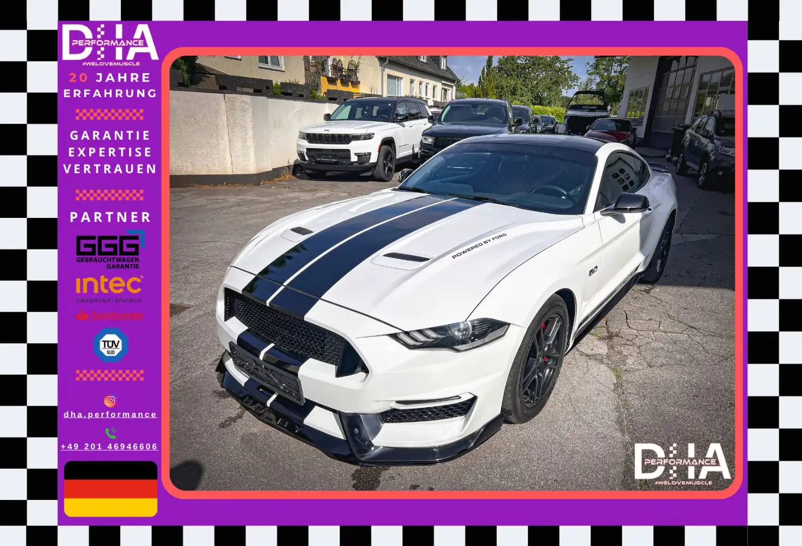 Ford Mustang 5.0 GT SHELBY LOOK *LED*LEDER*GARANTIE Blanco - 1