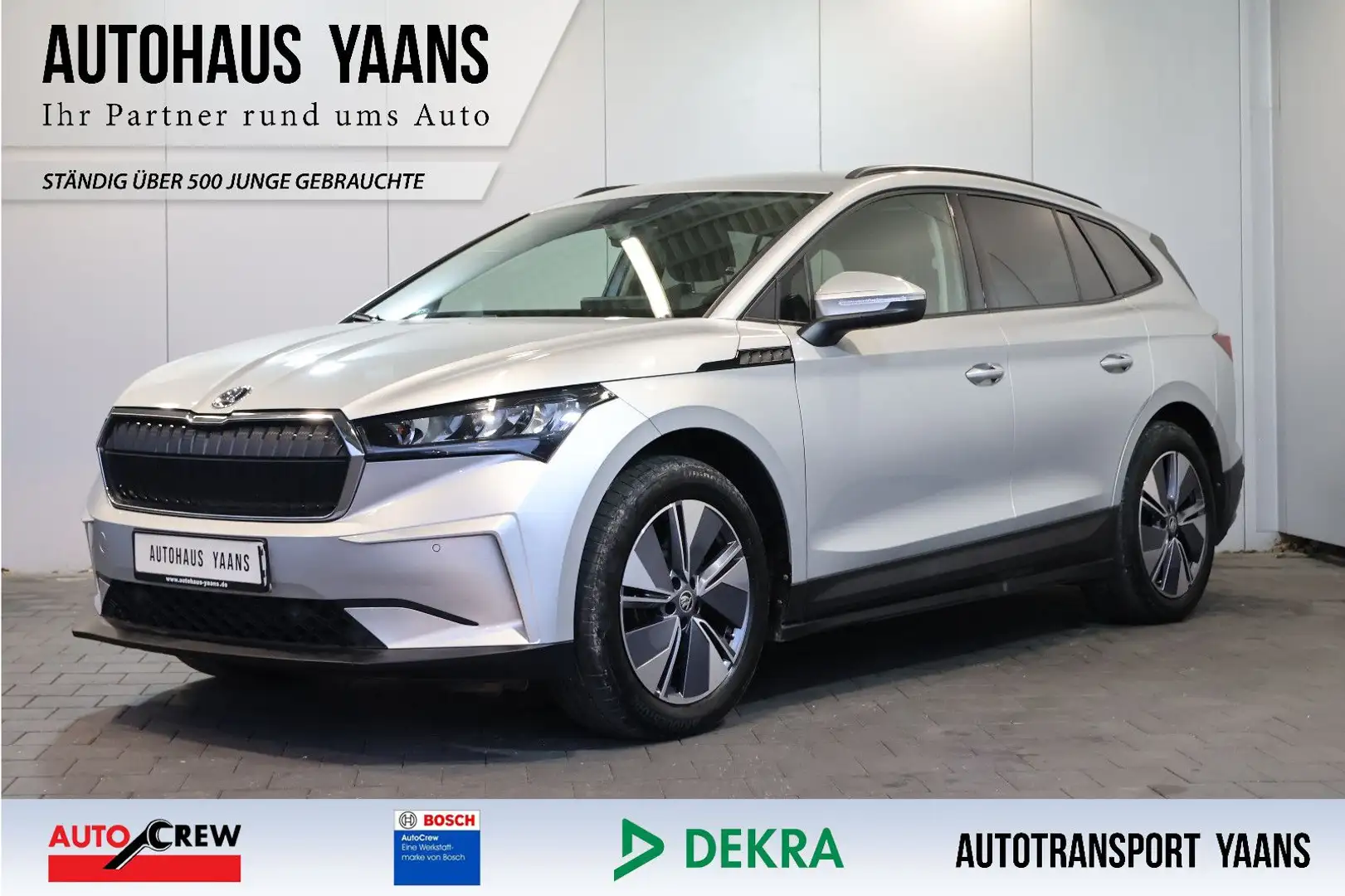 Skoda Enyaq 60 Lodge WÄRMEP.+ACC+SIDE+KEY+KAM+LED+AHK Argent - 1