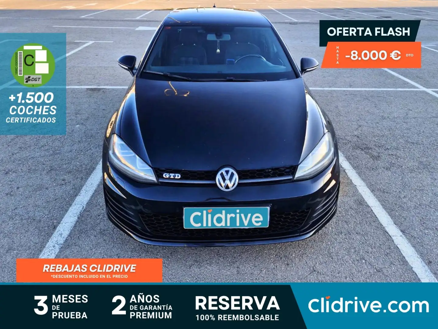 Volkswagen Golf 2.0TDI CR BMT GTD 184 Negro - 1