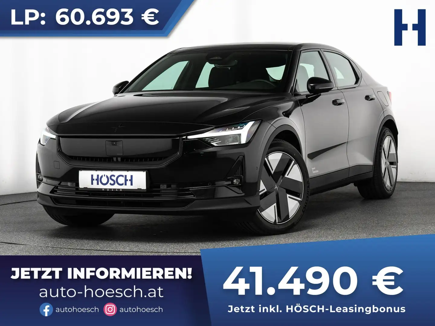 Polestar 2 Long Range 19" 360° PANO PIXEL WÄRME NEU AKTION Schwarz - 1