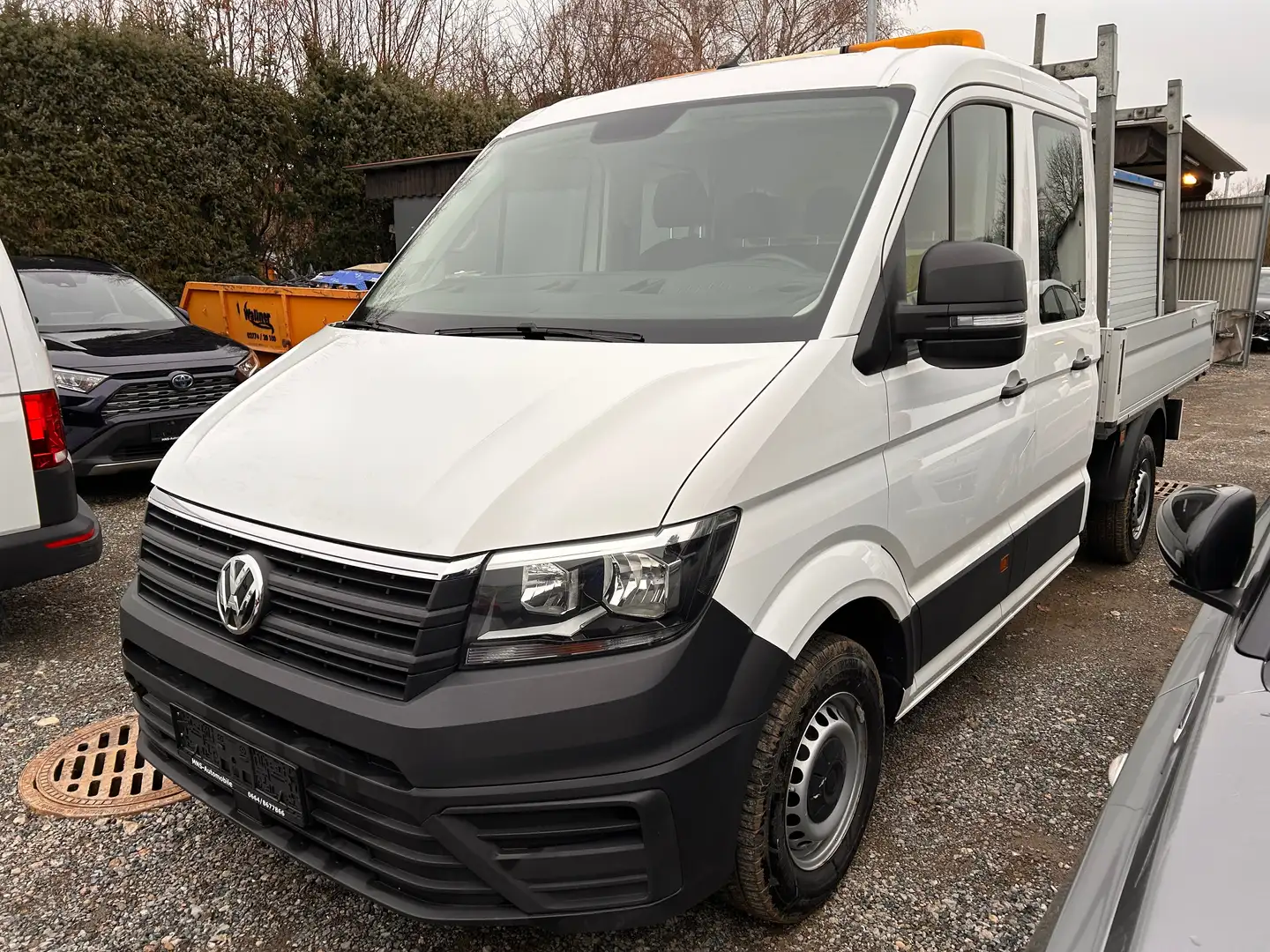 Volkswagen Crafter Pritsche 35 DOKA mittel FWD Klima 7 Sitzer MwSt Weiß - 1