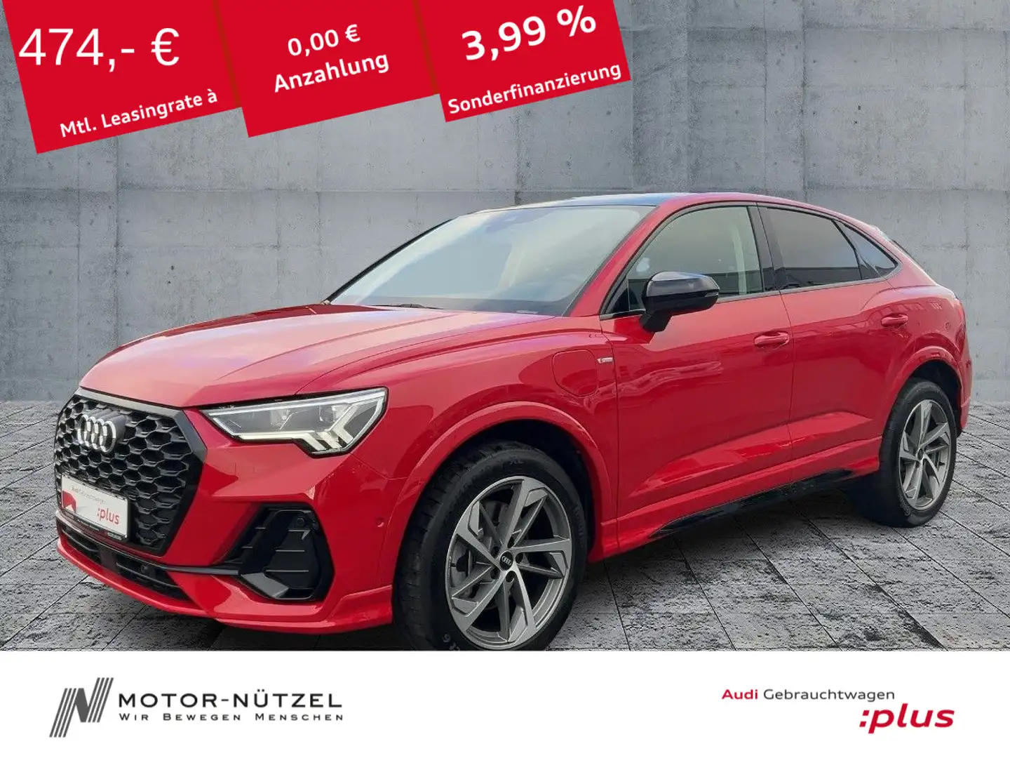 Audi Q3 45 TFSI e S-LINE LED+NAVI+AHK+PANO Rot - 1
