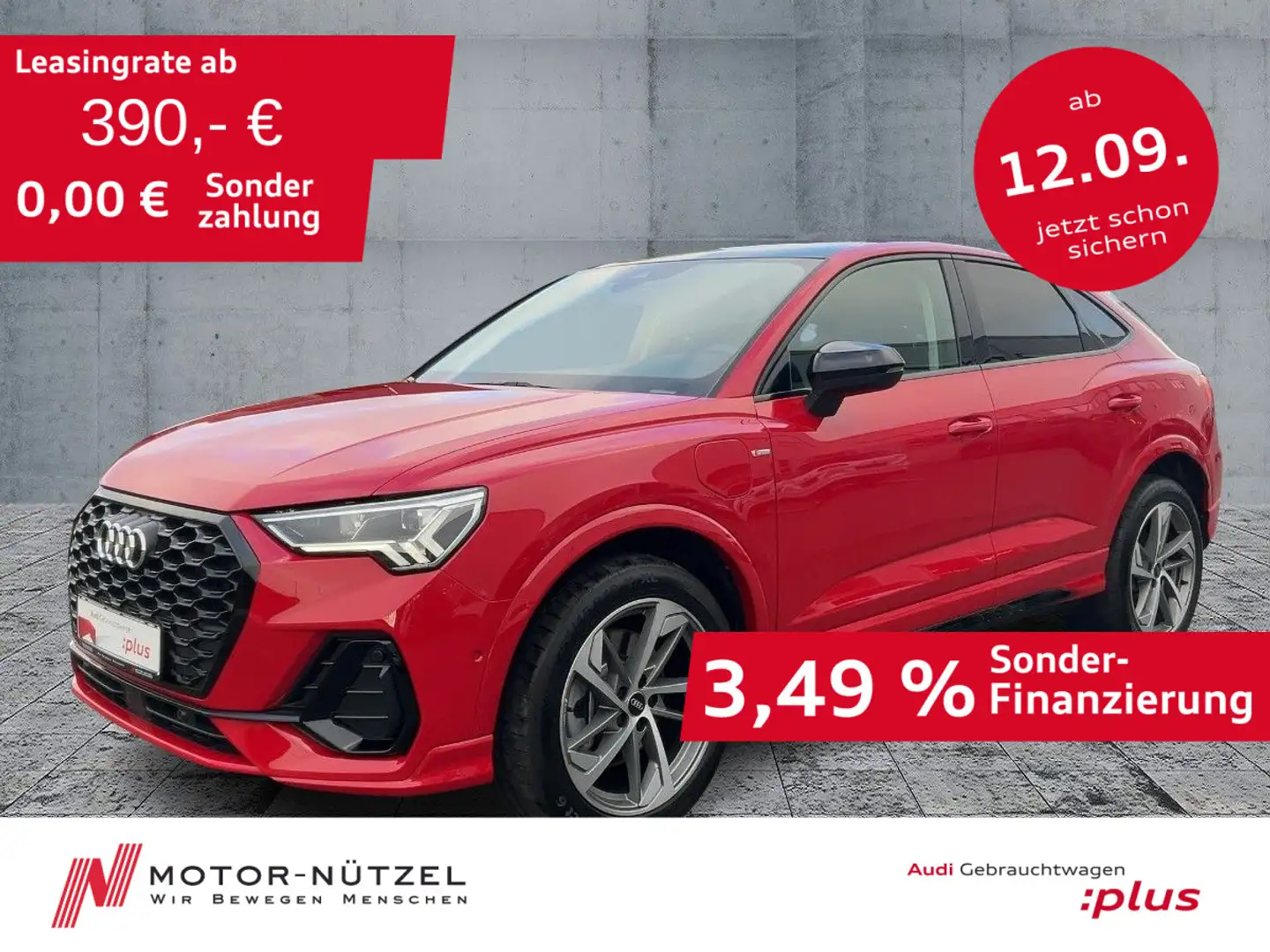 Audi Q3 45 TFSI e S-LINE LED+NAVI+AHK+PANO Červená - 1