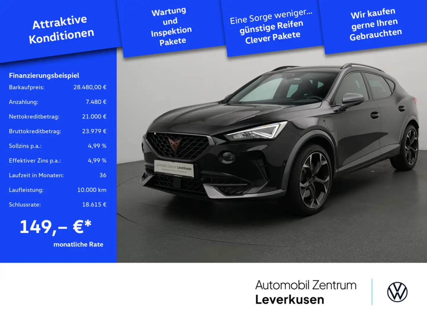 CUPRA Formentor VZ e-Hybrid NAVI VIRT AHK DCC LEDER Schwarz - 1
