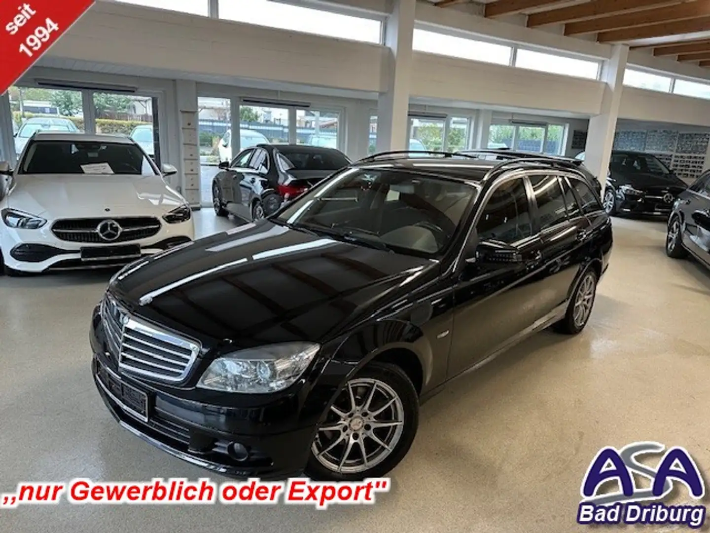 Mercedes-Benz C 180 T Benziner für Gewerbe/Export+8xAluräder+Steuerk Schwarz - 1