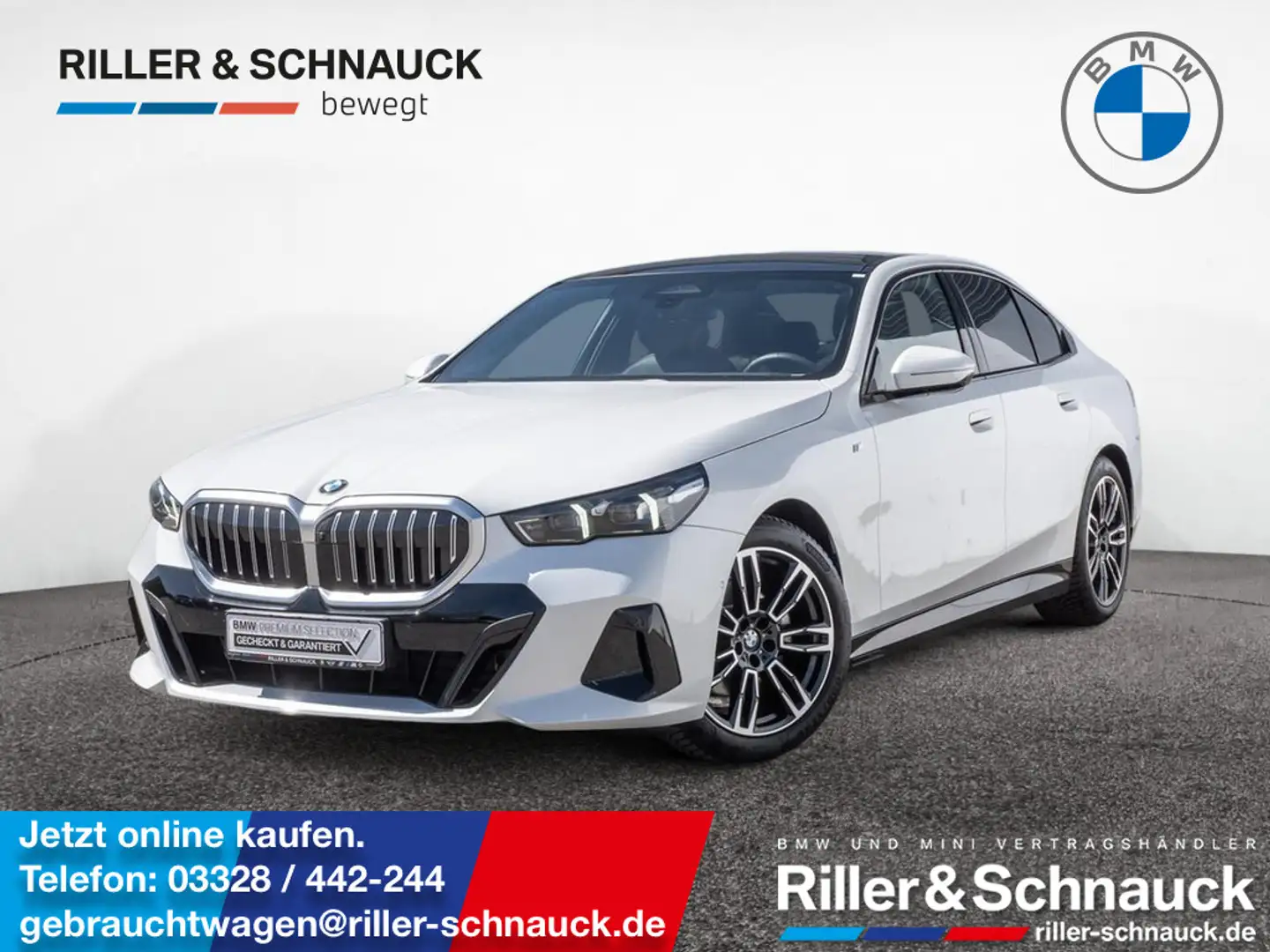 BMW 520 i M Sport PANO+STANDHZG+HK+ACC+HUD Weiß - 1