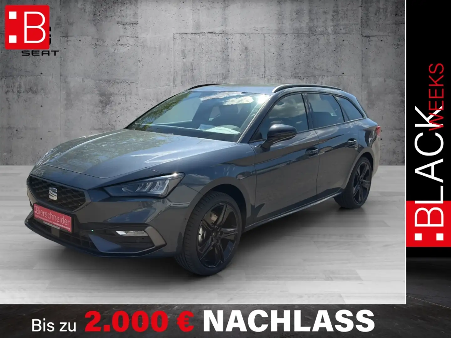 SEAT Leon Sp. FR 1.5 eTSI DSG Black Edition AHK FaPa L Navi Grau - 1