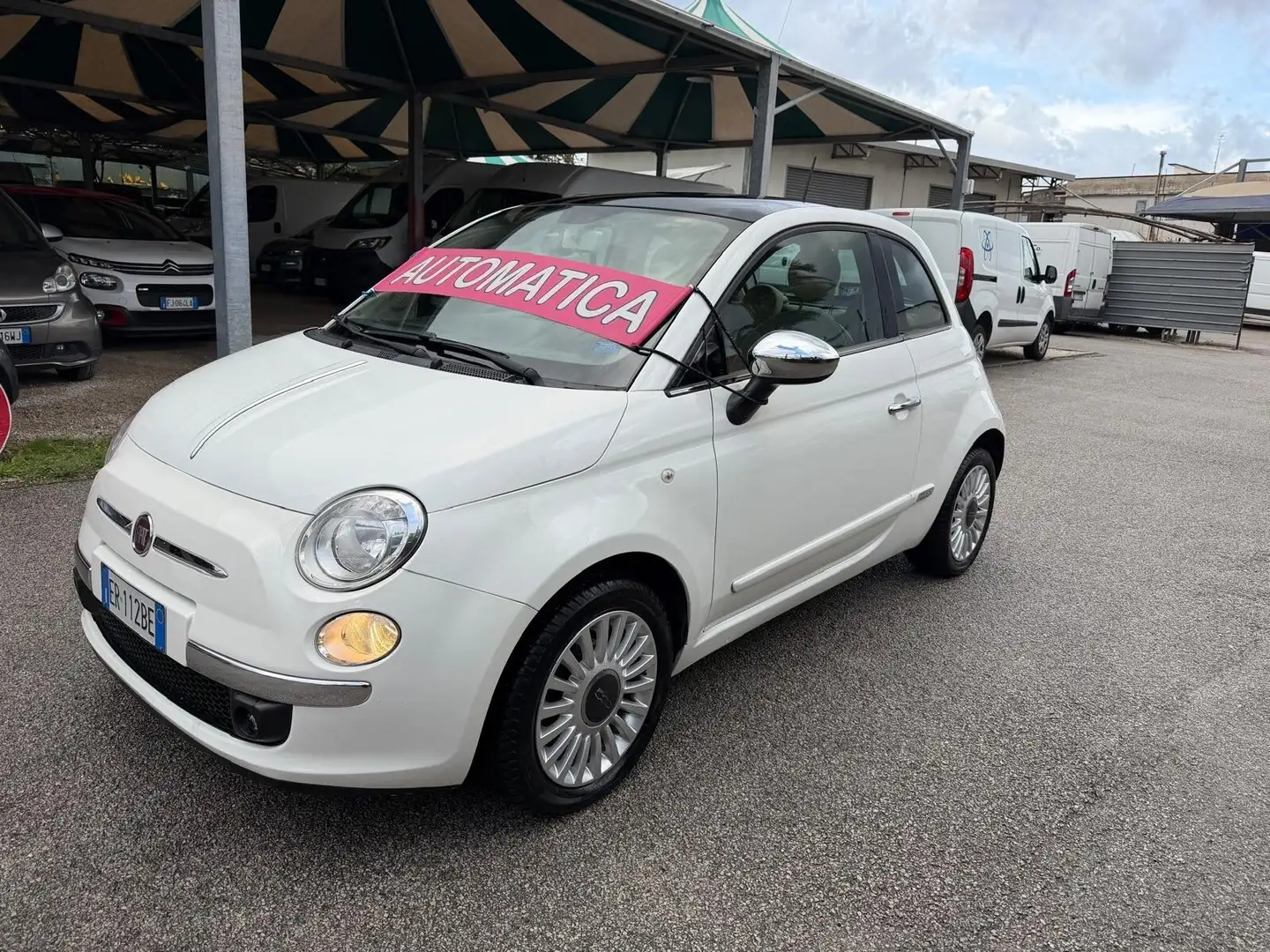Fiat 500 500 1.2 Dualogic Lounge Blanc - 2