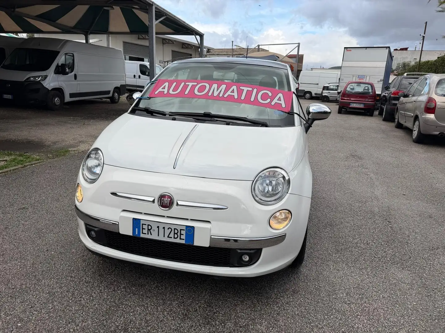 Fiat 500 500 1.2 Dualogic Lounge Blanc - 1