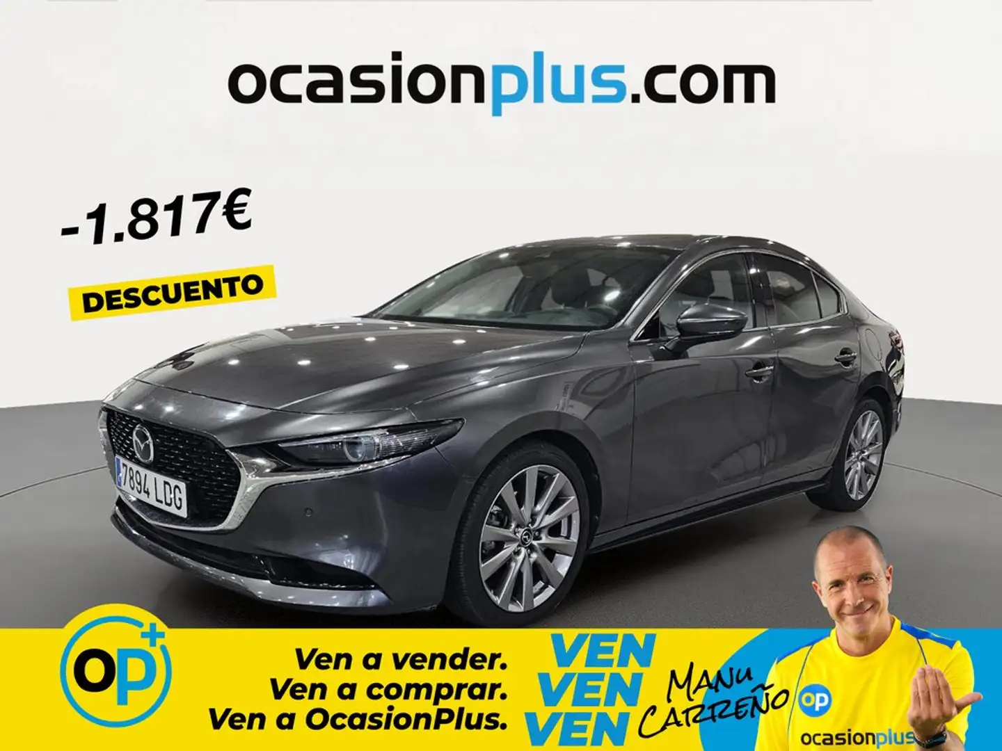 Mazda 3 Sedán 2.0 e-Skyactiv-G Zenith Safety Black Aut. 9 Gris - 1