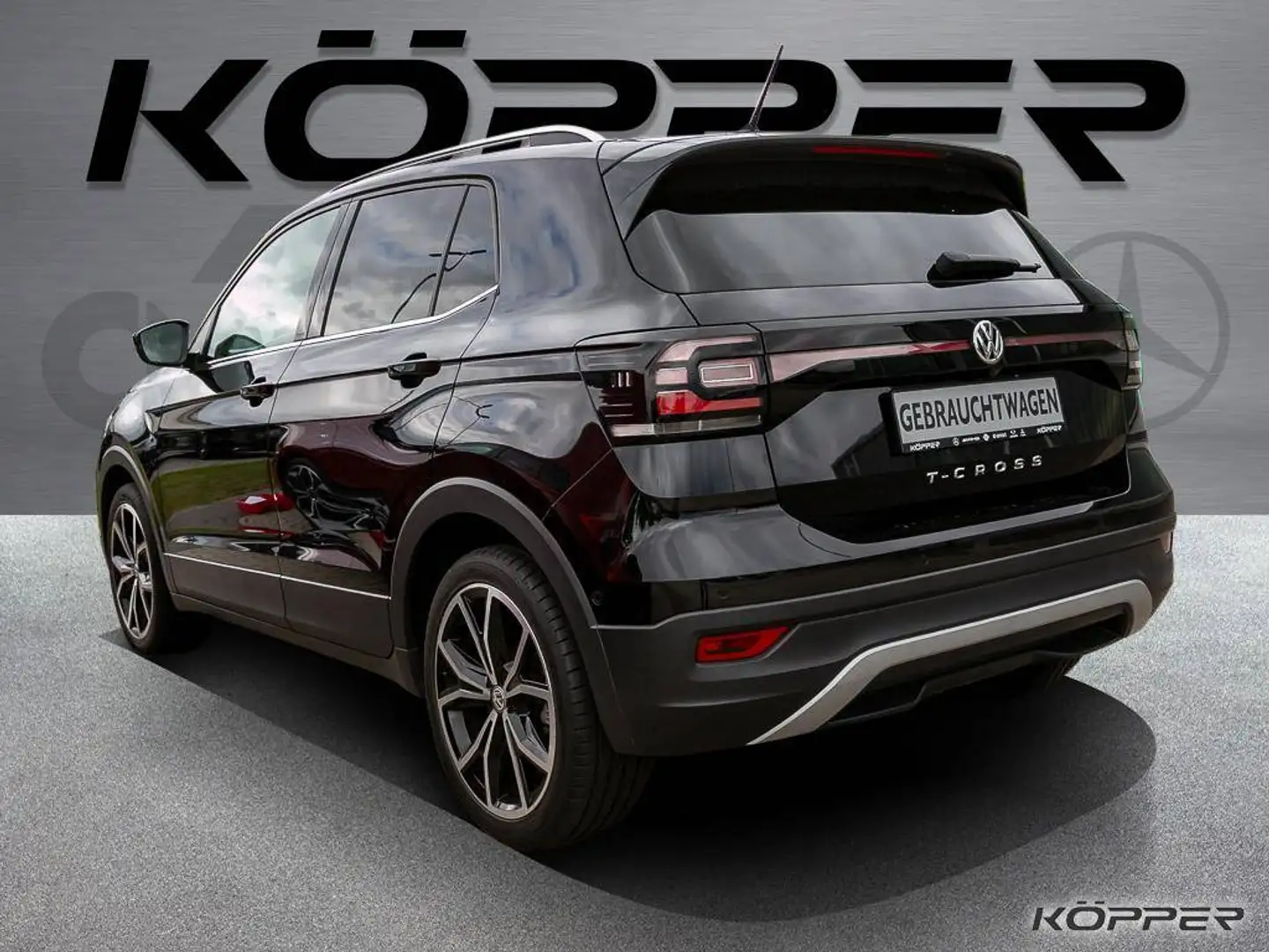 Volkswagen T-Cross 1.0 TSI STYLE ELEGANCE Autom. AHK Navi Zwart - 2