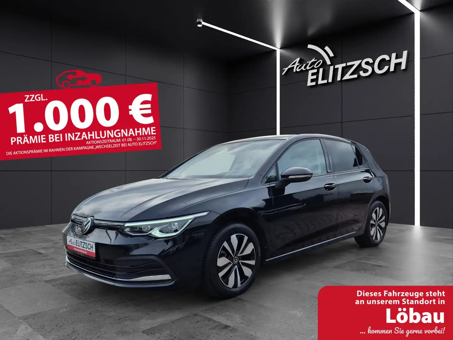 Volkswagen Golf VIII MOVE LED ACC AHK PANO HuD AID NAVI Schwarz - 1