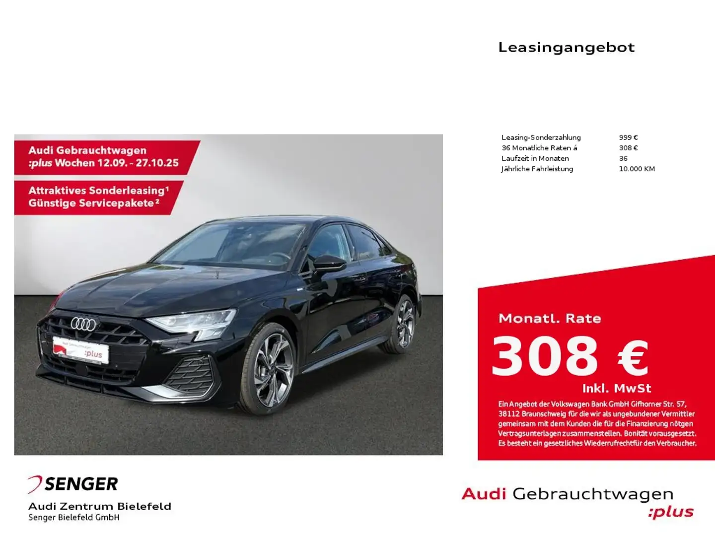 Audi A3 Limousine S line 35 TFSI S tronic MMI LED B&O Noir - 1