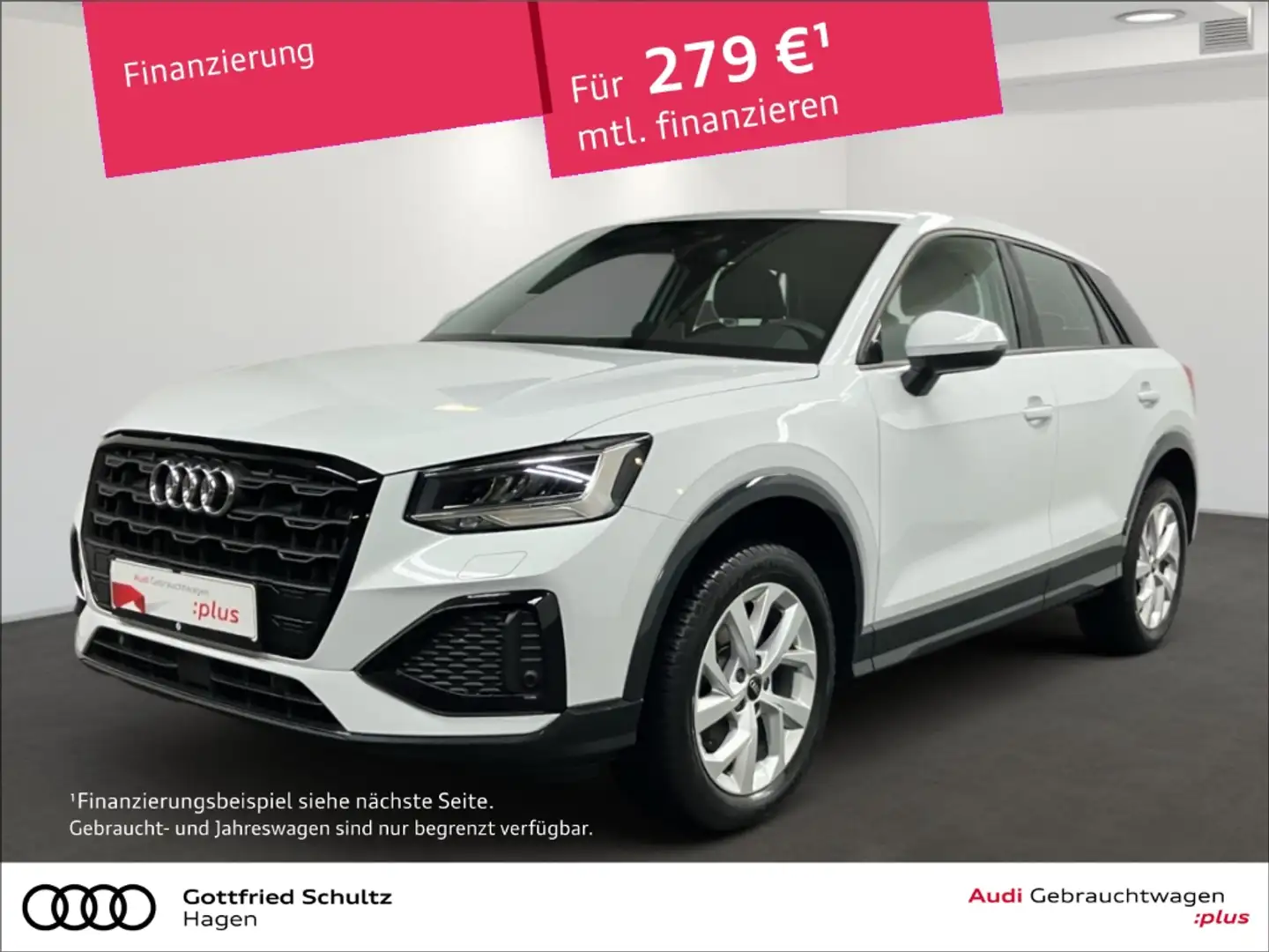 Audi Q2 35 TDI S-tronic LED NAV AHK ACC LEDER advanced Weiß - 1