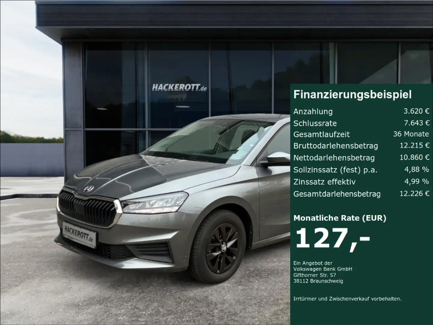 Skoda Fabia Ambition 1.0 MPI v+h SmartLink Tempom. LED Gris - 1