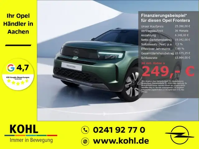 Opel Frontera GS 1.2 Hybrid 145PS 7-Sitzer Navi PDCv+h LED-hinte