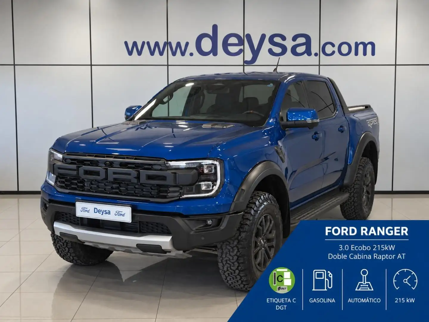 Ford Ranger 3.0 Ecob 215kW e-AWD Dob Cab Raptor AT Azul - 1