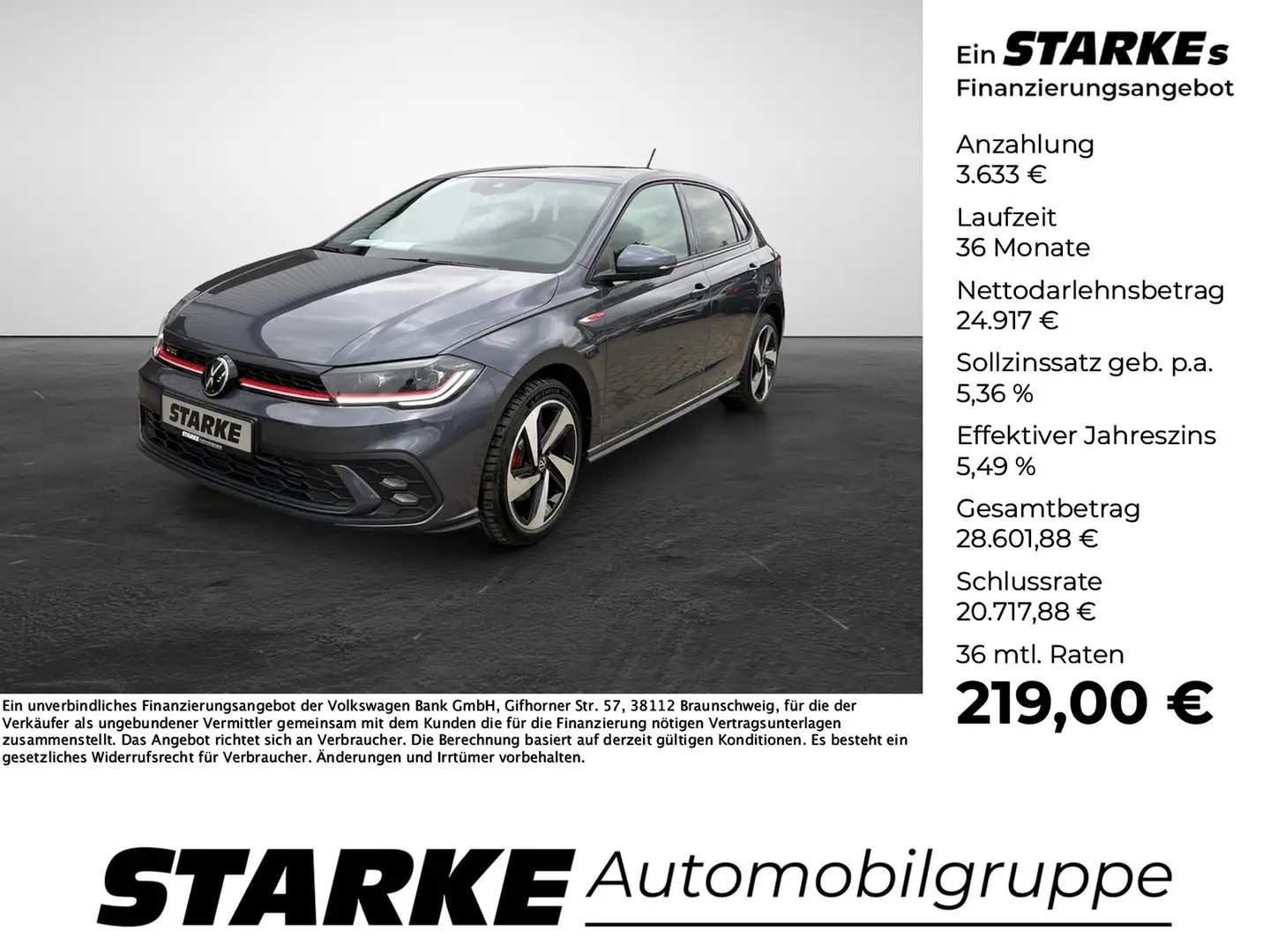 Volkswagen Polo GTI 2.0 TSI DSG Grijs - 1