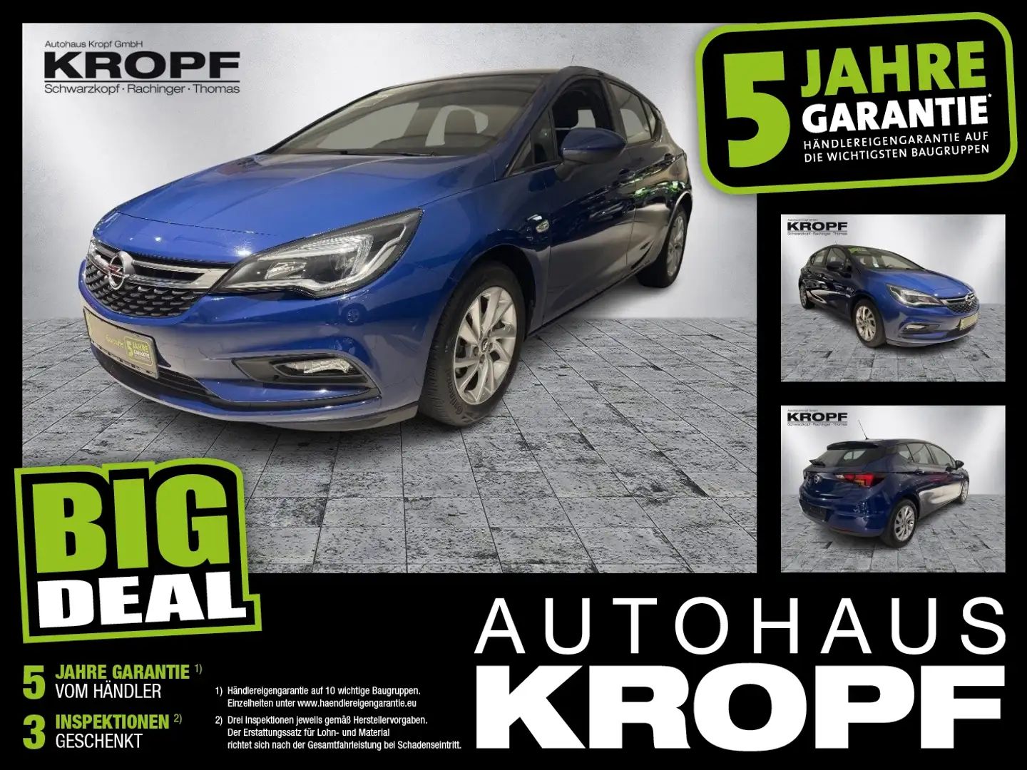 Opel Astra K 1.4 Turbo 120 Jahre SHZ+Winterp.+LM+PDC Blau - 1