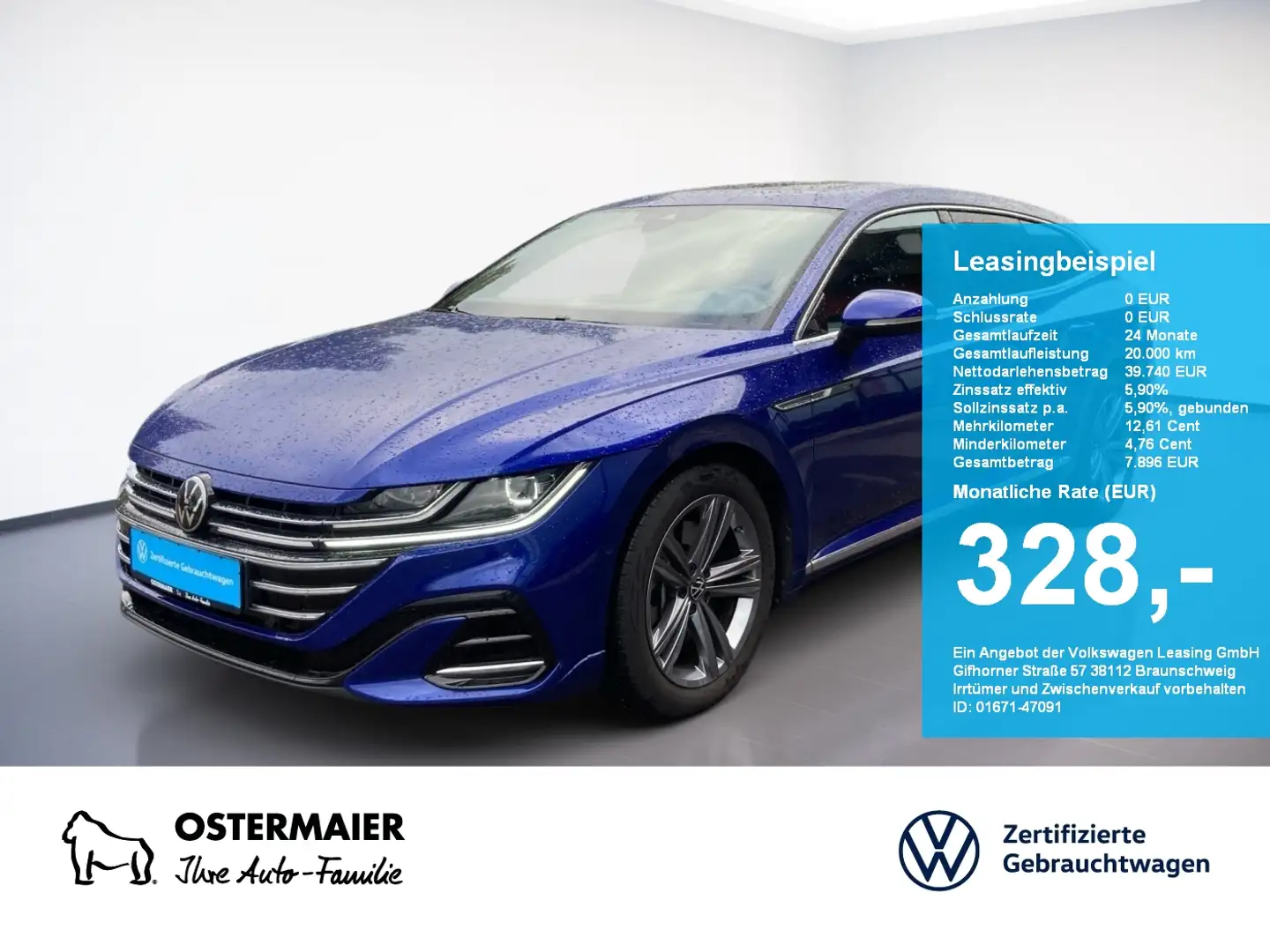 Volkswagen Arteon Shootingbrake R-LINE 2.0TSI 280PS DSG 4M ACC.5J-G. Blau - 1