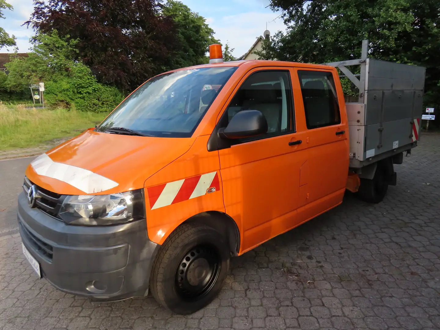 Volkswagen T5 Transporter Doka Pritsche Dreiseitenkipper 2.0 TDI *DSG*Klima* Orange - 2