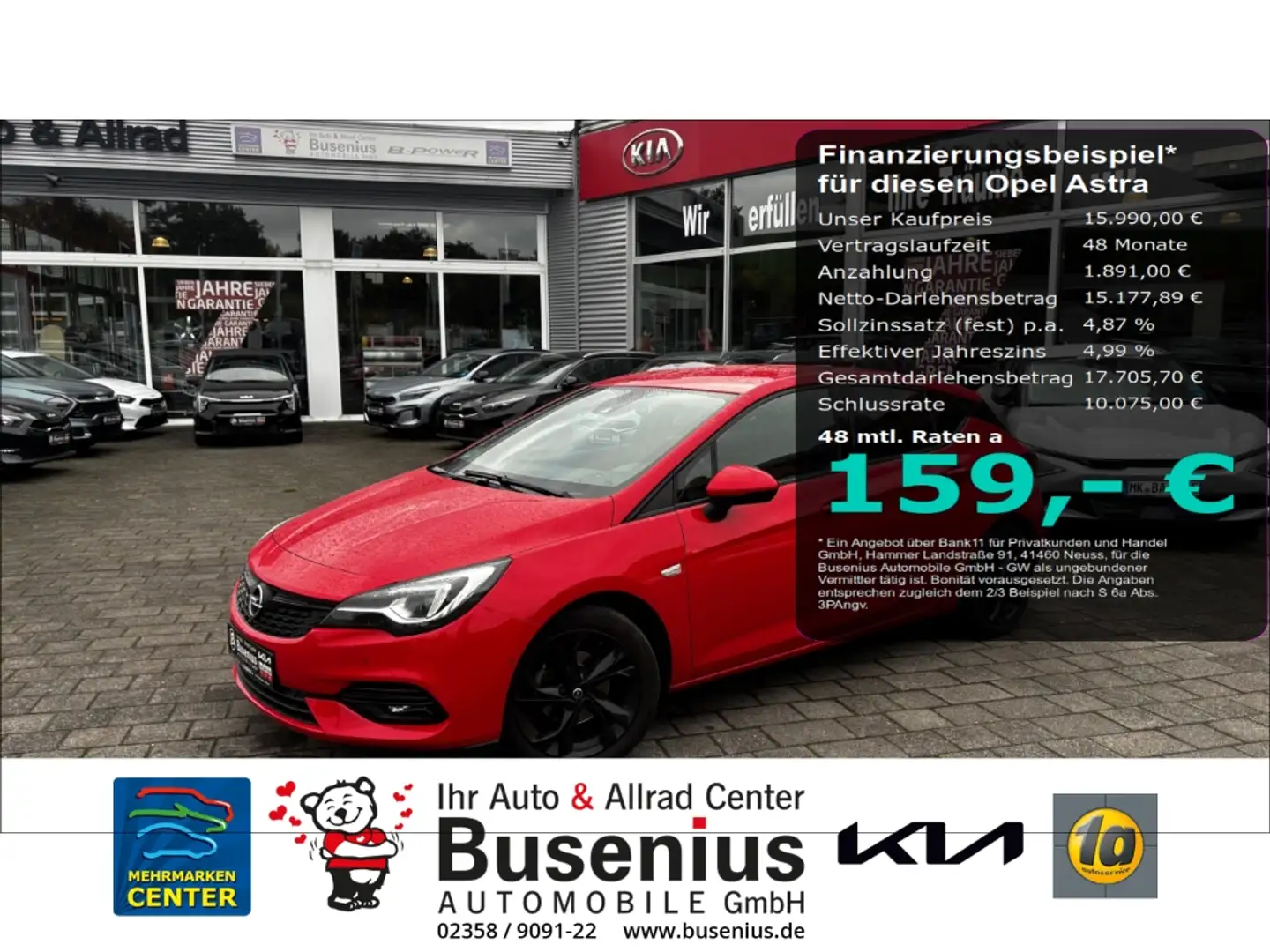 Opel Astra 1.4 T Aut. Ultimate+Navi+Tech+Kamera+Winter+LED Rot - 1