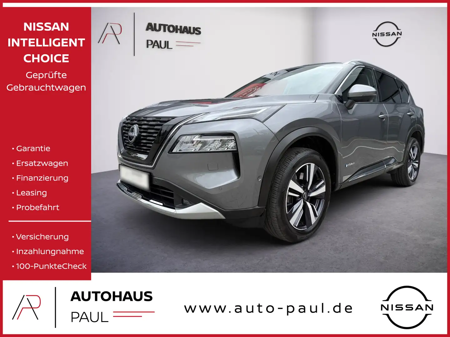 Nissan X-Trail 1.5 VC-T e-Power Tekna+, 4x4,Leder,VOLL! Grau - 1