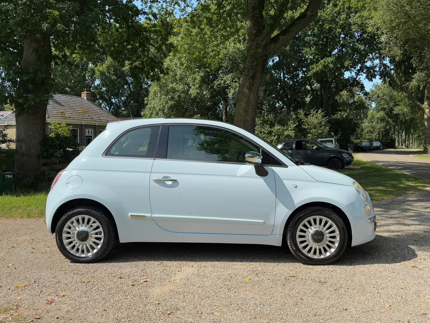 Fiat 500 1.2 Lounge Airco Panoramadak! Blauw - 2