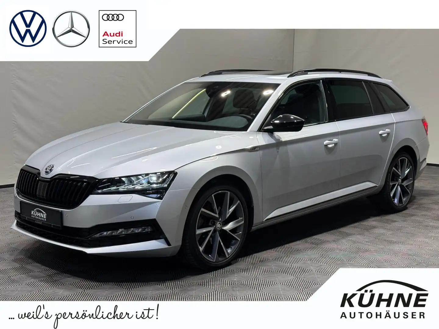 Skoda Superb Combi Sportline 2.0 TDI DSG | MATRIX NAVI Argent - 1