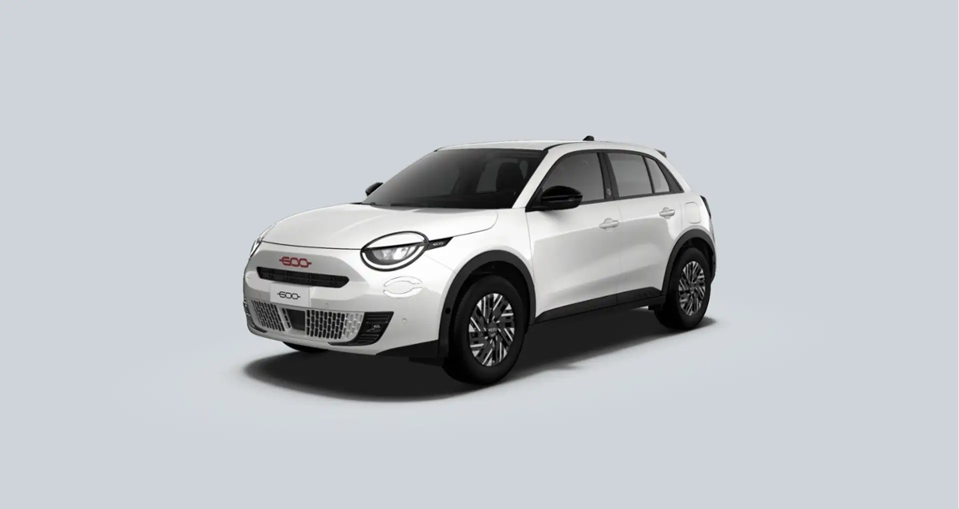 Fiat 600 Elektro 54kWh RED Wit - 1
