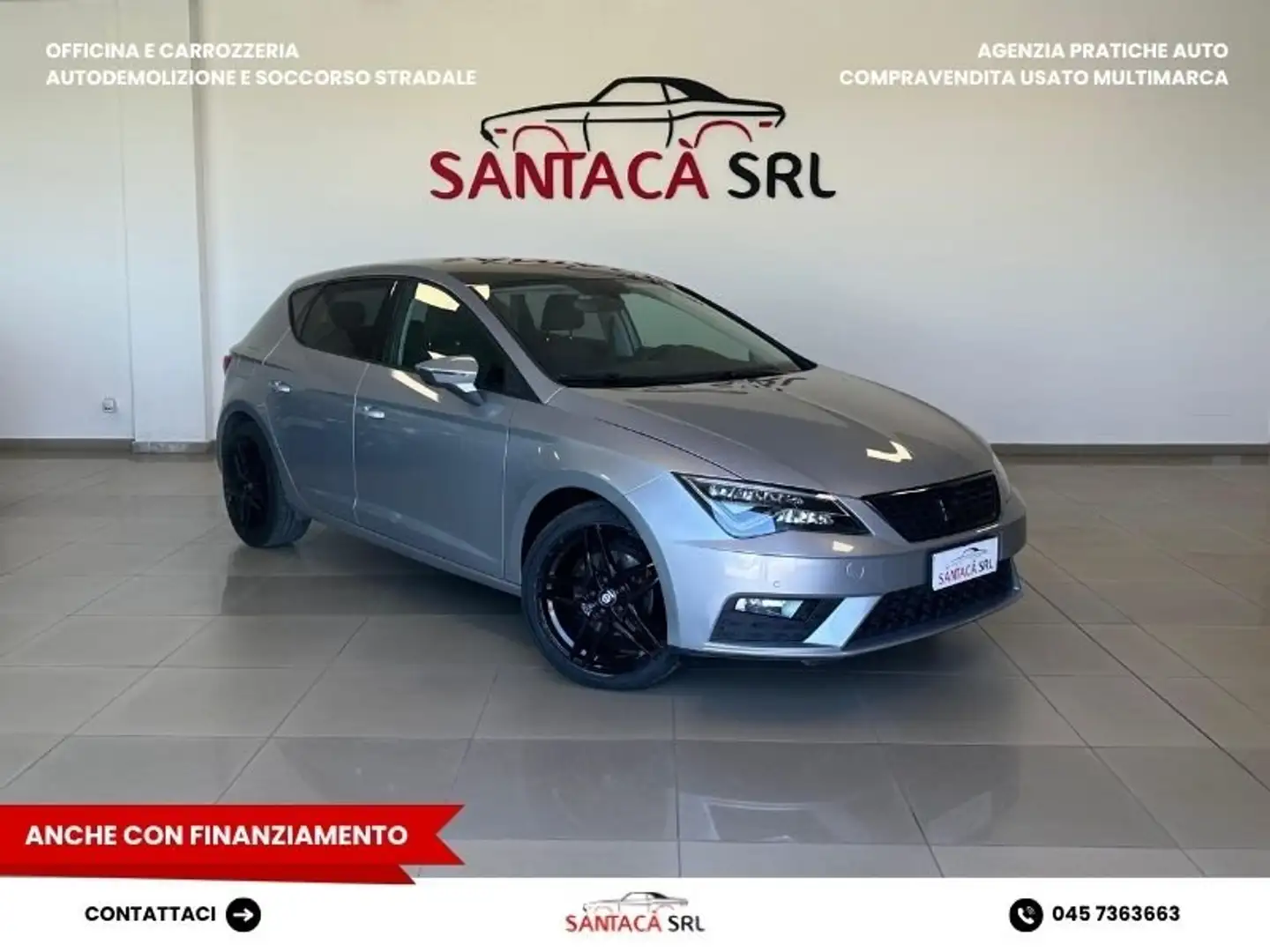 SEAT Leon 1.5 tgi Black Edition 130cv dsg Argent - 1