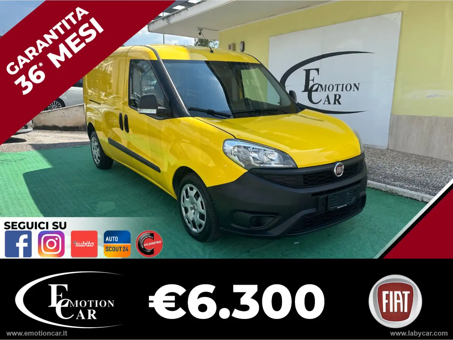 Fiat Doblo 1.3 MJT PL Maxi N1 - 2017 Giallo - 1