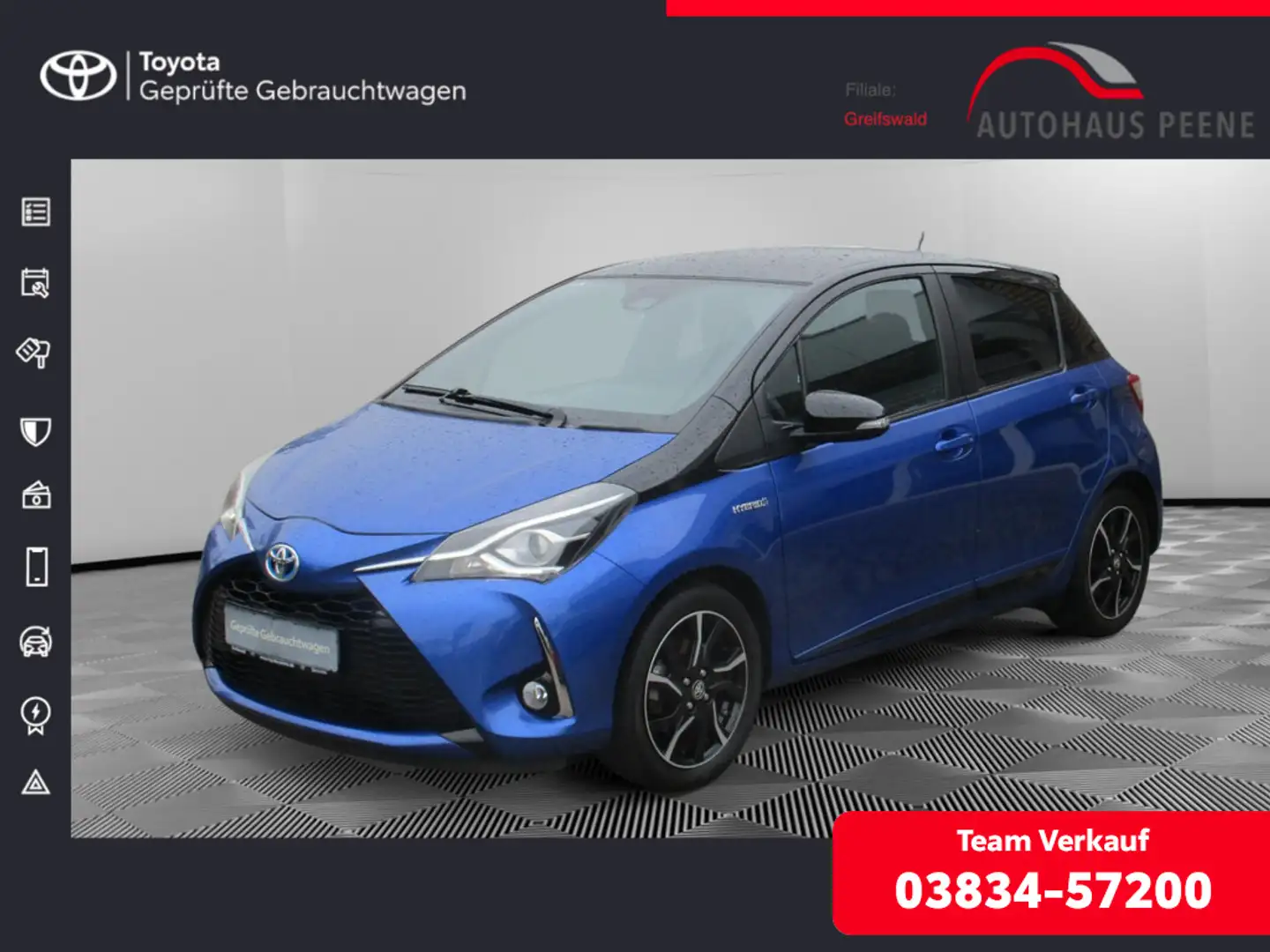 Toyota Yaris 1.5 Hybrid Style Selection SHZ KAMERA Blauw - 1