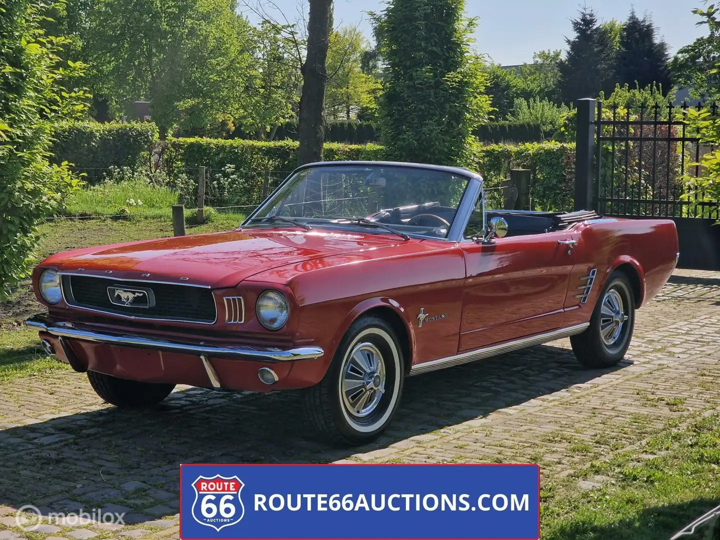 Ford Mustang Cabriolet 1966 | Route 66 Auctions Czerwony - 1