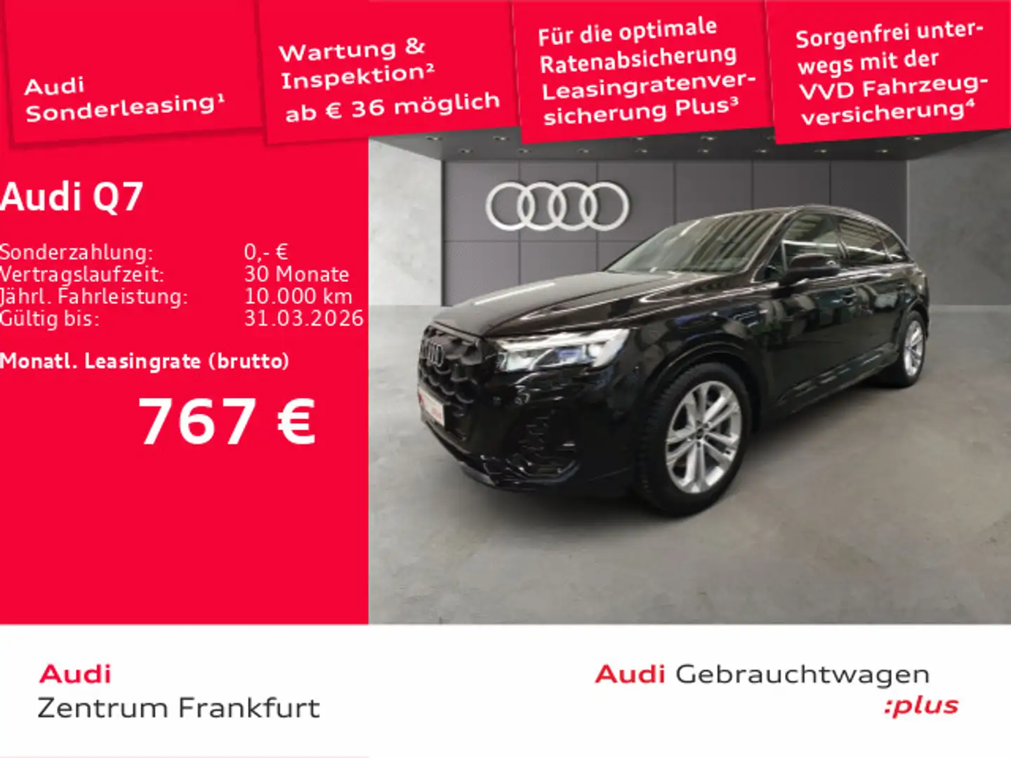 Audi Q7 50 TDI quattro tiptronic S line Matrix-LED Pa Schwarz - 1