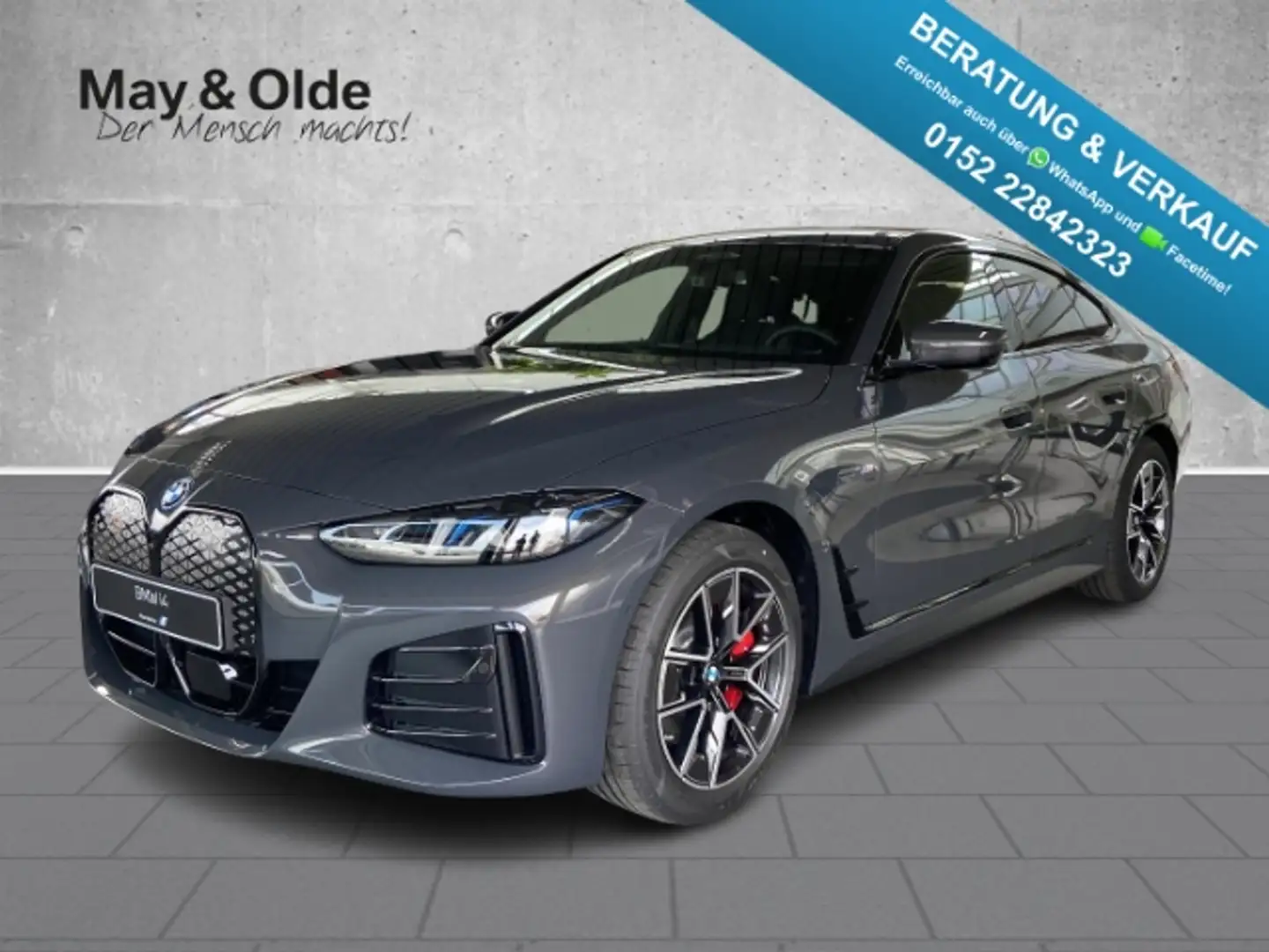 BMW i4 xDrive40e Gran Coupe M-Sportpaket 360 Grad Kamera Grau - 1