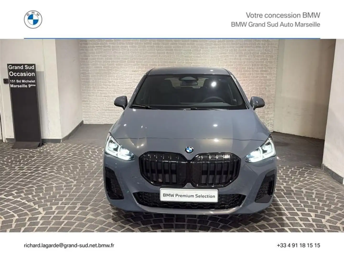 BMW 218 218d 150ch M Sport DKG7 Gris - 2