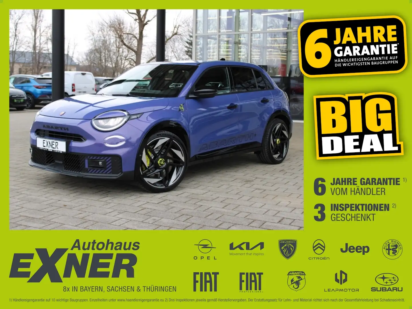 Abarth 600e Scorpionissima 20-Zoll, Sabelt Racing Sitze Violet - 1