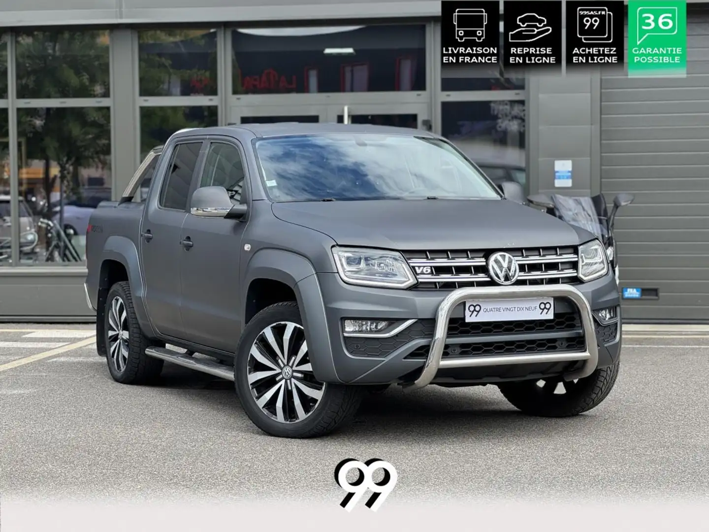 Volkswagen Amarok 3.0 V6 TDI - 224 - BVA 4x4 permanent PICK UP DOUBLE CABINE Aventura 4Motion PHASE 2 Grau - 1