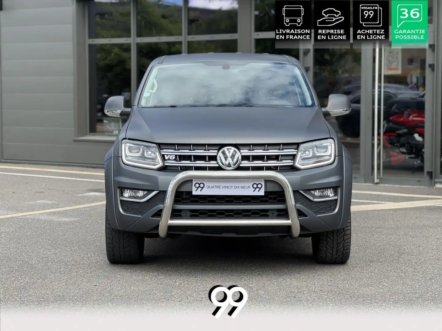 Volkswagen Amarok 3.0 V6 TDI - 224 - BVA 4x4 permanent PICK UP DOUBLE CABINE Aventura 4Motion PHASE 2 Grau - 2