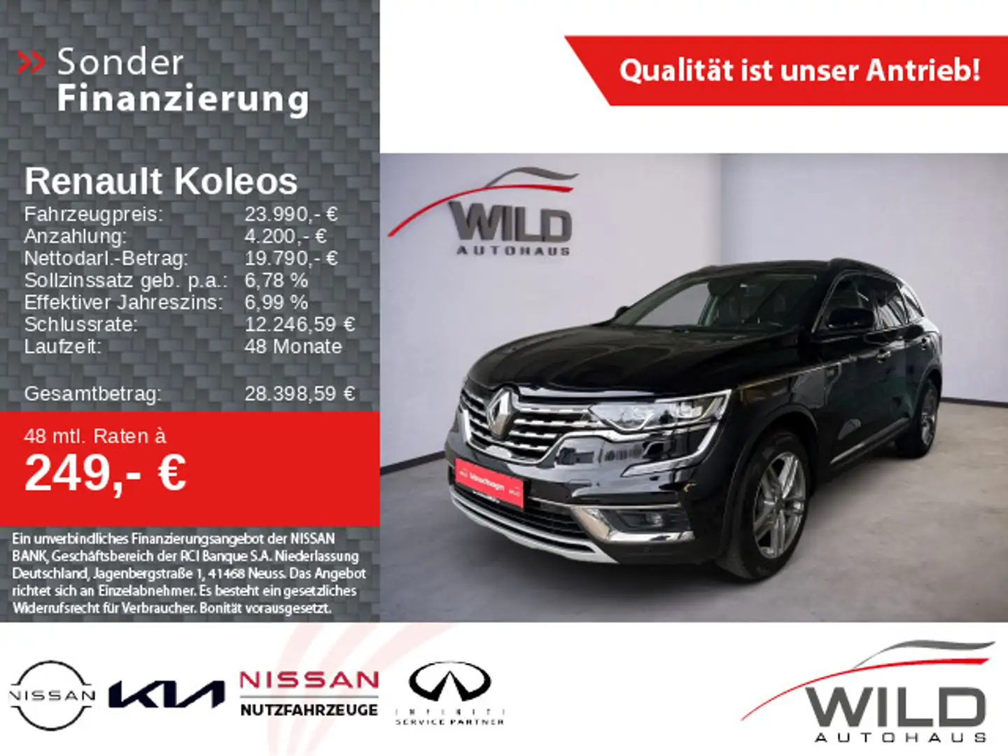 Renault Koleos II 2.0 BLUE dCi190 Initiale Paris 4WD Schwarz - 1
