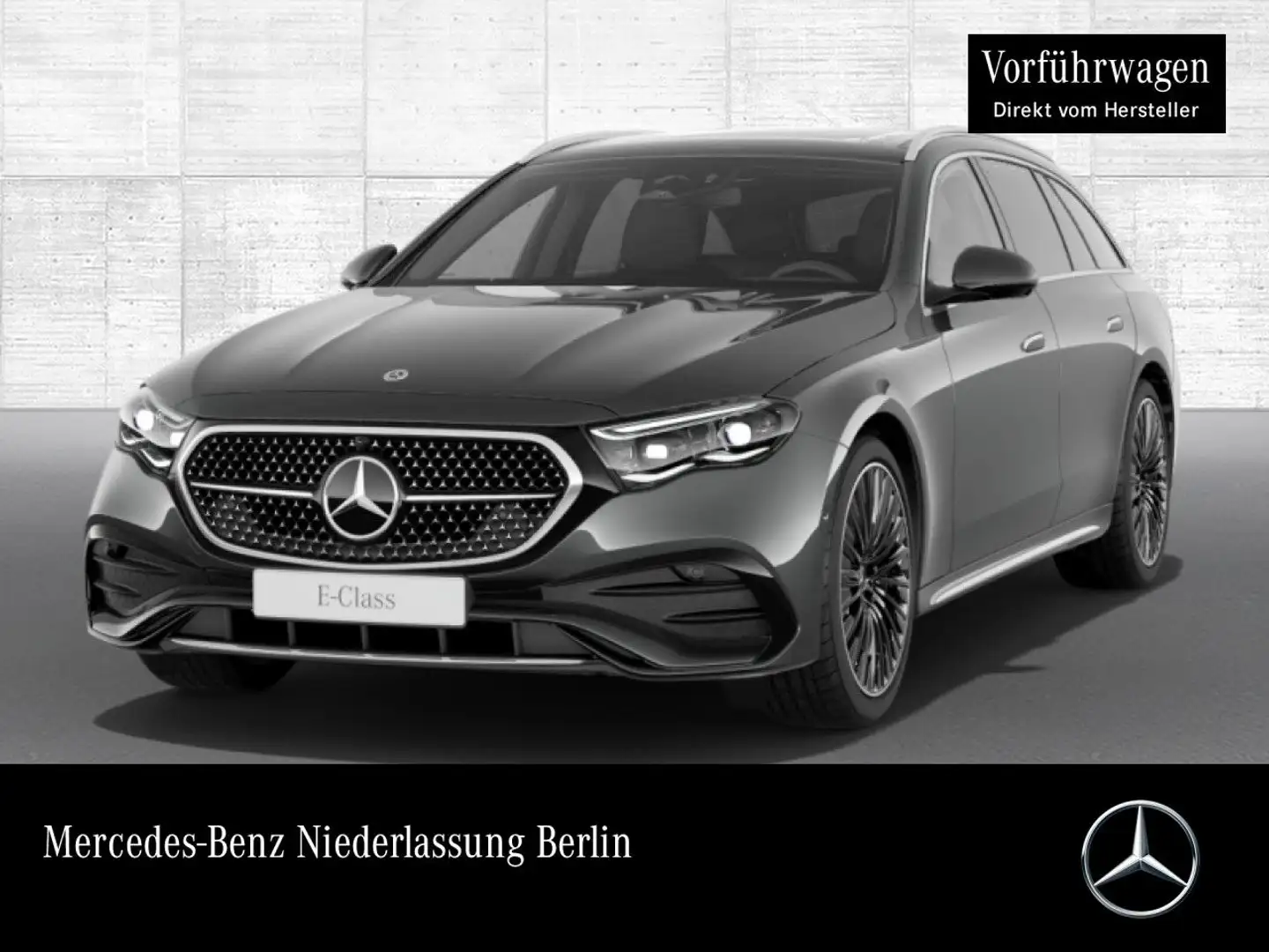 Mercedes-Benz E 220 d T AMG 360° Pano Distr. AHK Sitzklima PTS Grau - 1