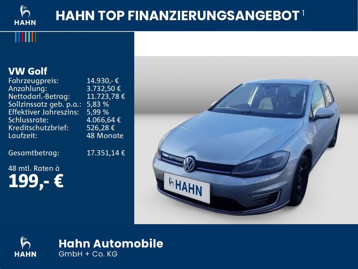 Volkswagen Golf e-Golf Wärmep CCS Cam ACC Dynaudio Navi Silber - 2