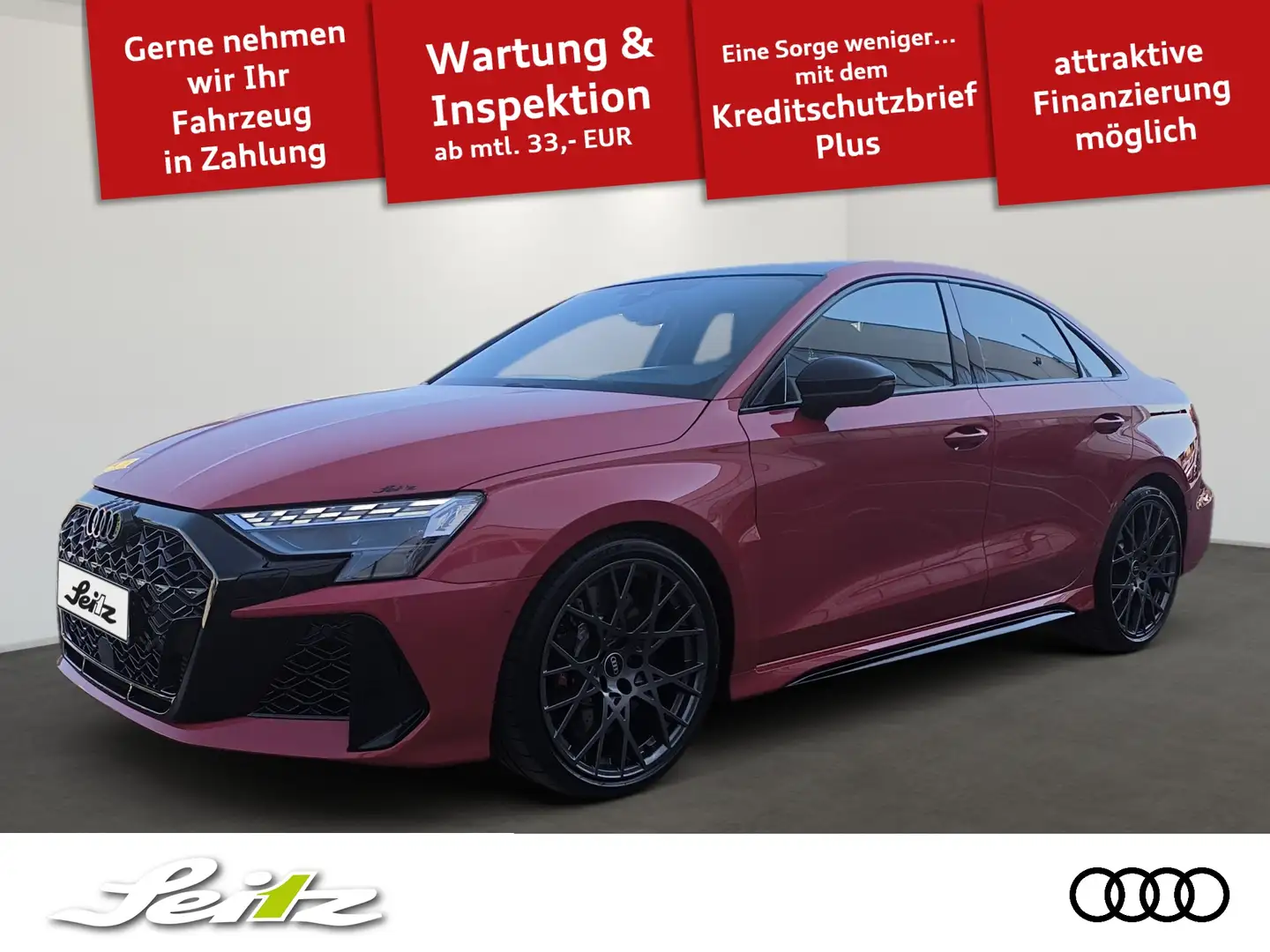 Audi RS3 Limousine 2.5 TFSI quattro *PANO*SONOS*MATRIX*KAME Rojo - 1