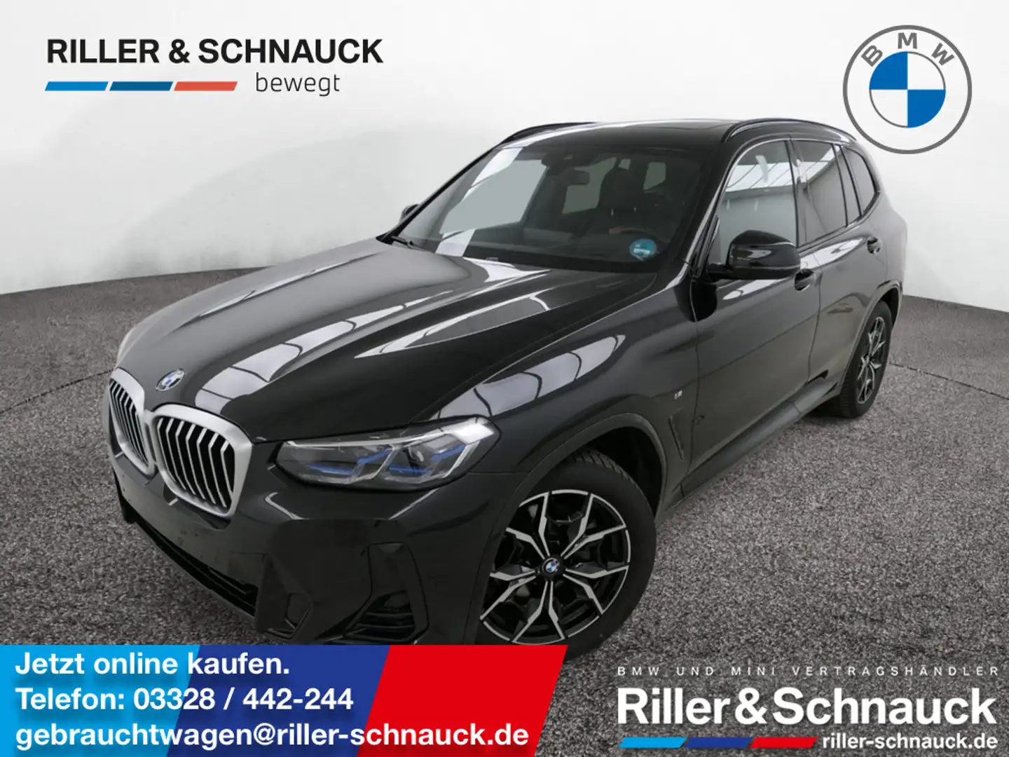 BMW X3 xDrive20d M Sport LASER+AHK+PANO+HUD+HK Schwarz - 1