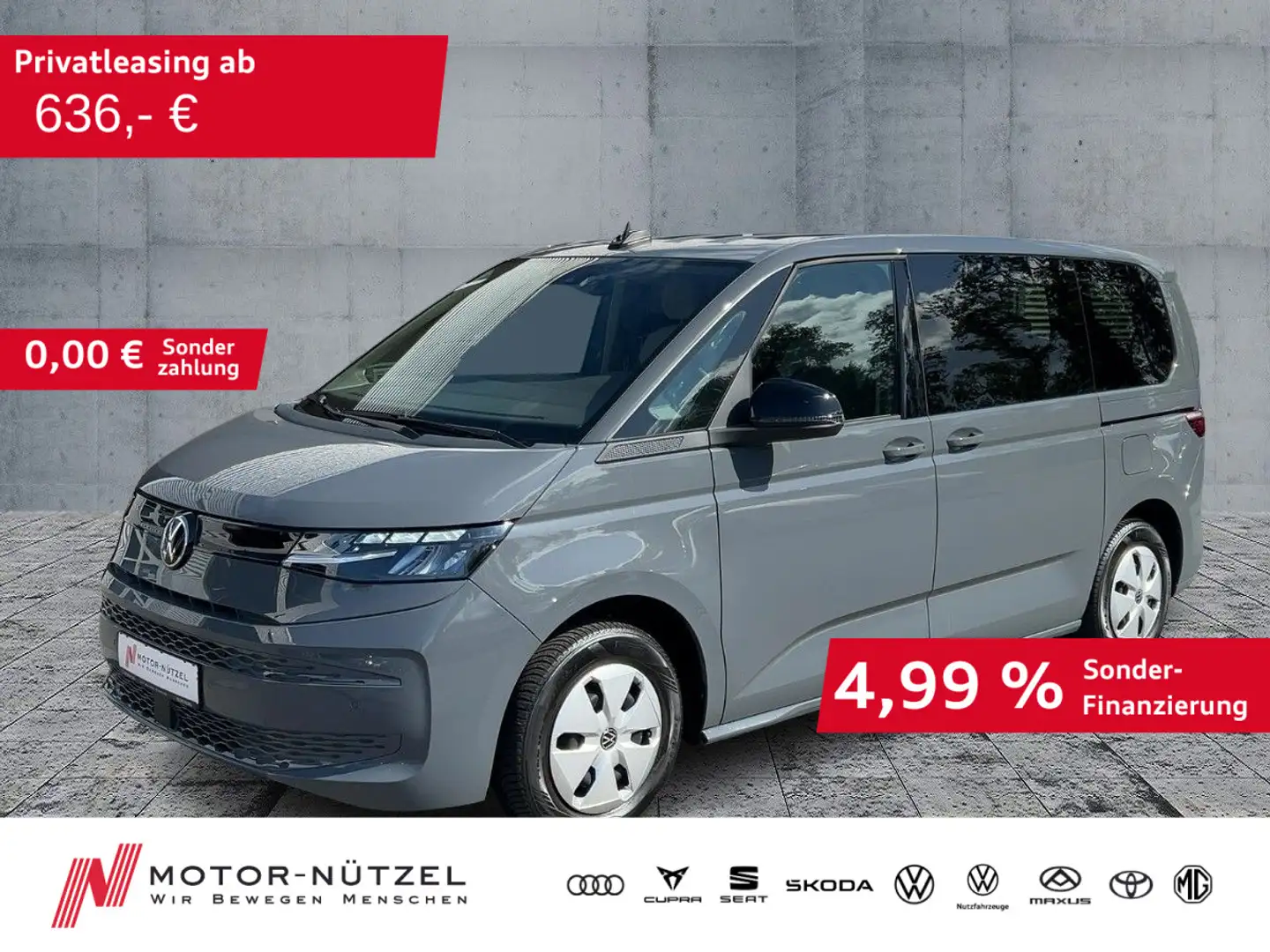 Volkswagen T7 Multivan T7 Multivan 1.5 TSI DSG LED+NAV+RFK+GRA+7-SITZER Šedá - 1