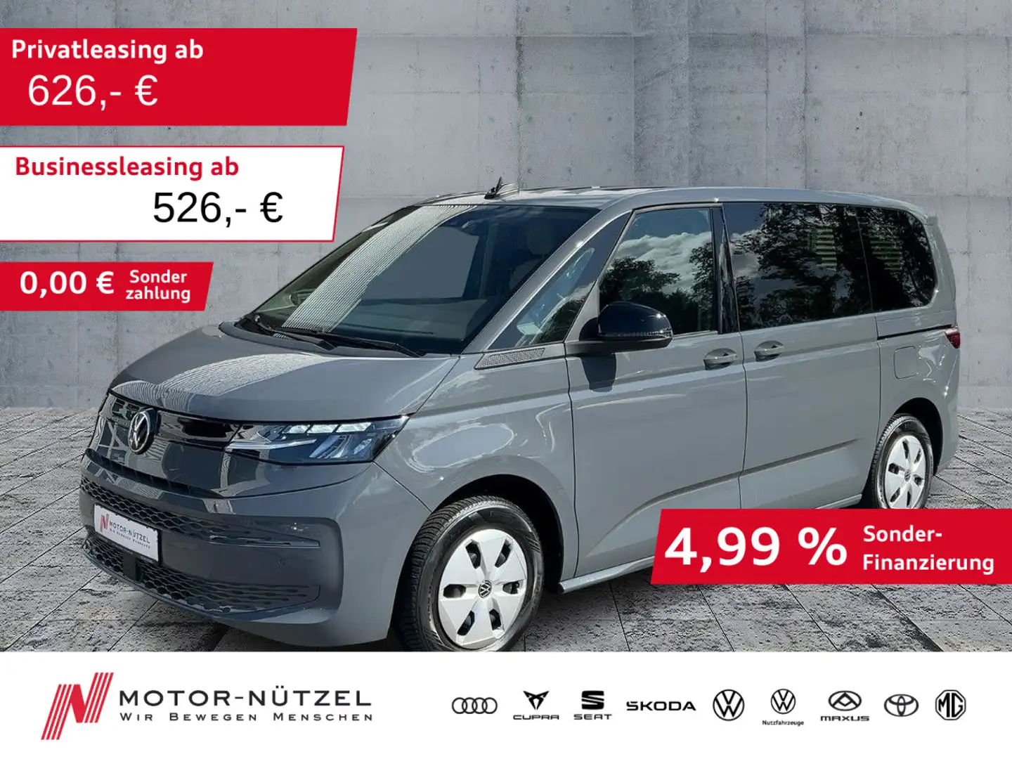Volkswagen T7 Multivan T7 Multivan 1.5 TSI DSG LED+NAV+RFK+GRA+7-SITZER Grau - 1