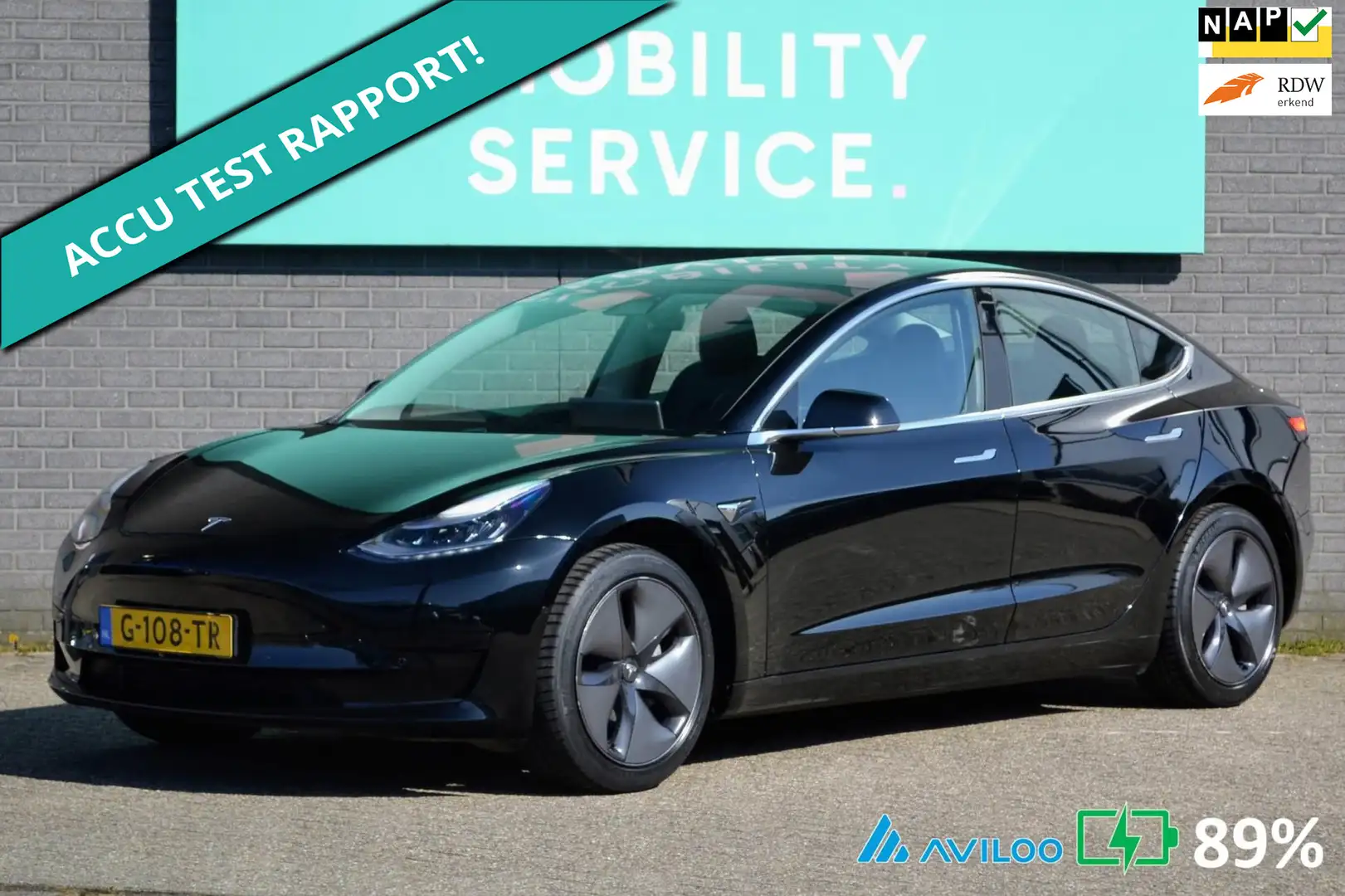 Tesla Model 3 Standard RWD Plus 60 kWh SOH89% Pano AutoPilot LED Noir - 1